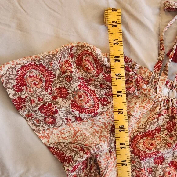 Madewell Silk off the Shoulder Cold Shoulder Dress Paisley Floral - Picture 8 of 12